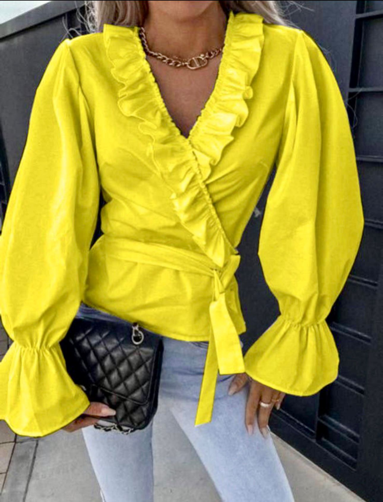 Yellow Sheer Blouse